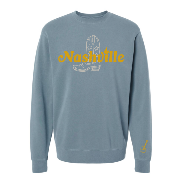 Delia Jo - Unisex Crewneck Sweatshirt - Boot - Pigment Slate