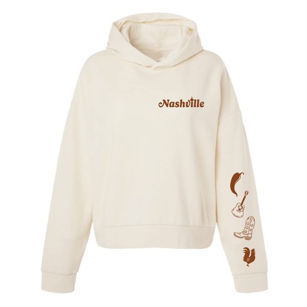 Delia Jo - Women's Hooded Sweatshirt - Icons - Bone