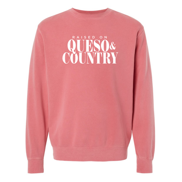 Delia Jo - Unisex Crewneck Sweatshirt - Queso & Country - Pigment Pink