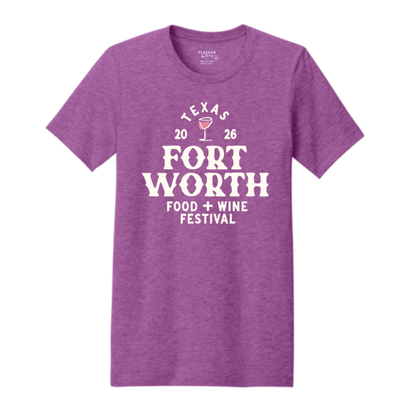FWFWF 2026 - Unisex Crewneck Shirt - Wine Glass - Magenta