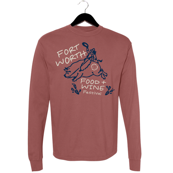 FWFWF 2025 - Unisex Longsleeve Shirt - Rodeo Pig - Brick
