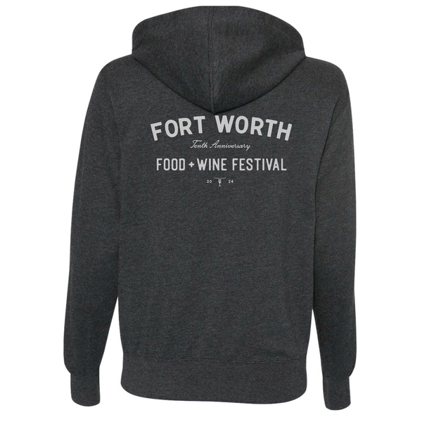 FWFWF 2024 - Unisex Zip Up Hoodie - 10th Anniversary - Charcoal
