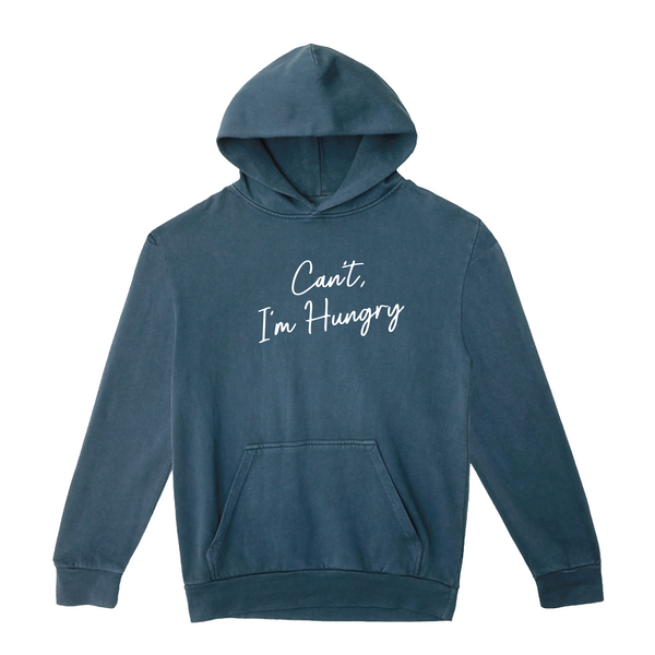 Can't I'm Hungry - Unisex Hooded Sweatshirt - Pigment Midnight Navy