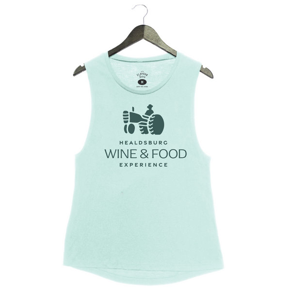 HWFE 2023 - Women's Muscle Tank - Logo - Dusty Blue
