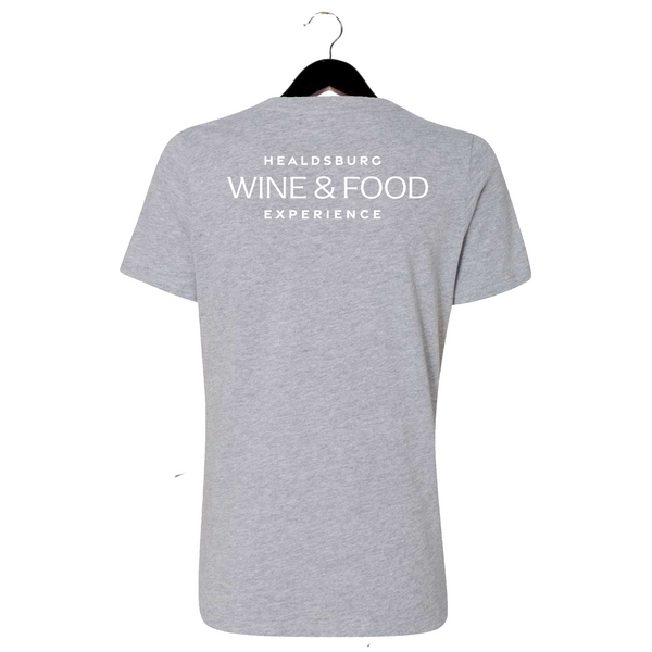 HWFE 2025 - Women's V-Neck Shirt - Logo - Heather Grey