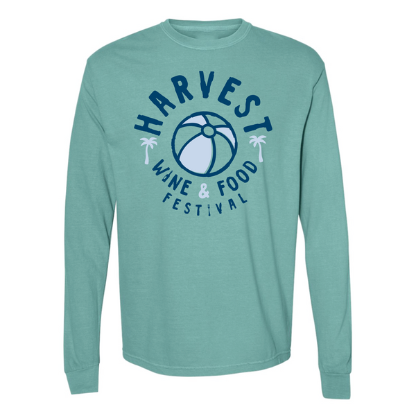 Harvest WFF '25 - Unisex Long Sleeve Shirt - Beach Ball - Sea Foam