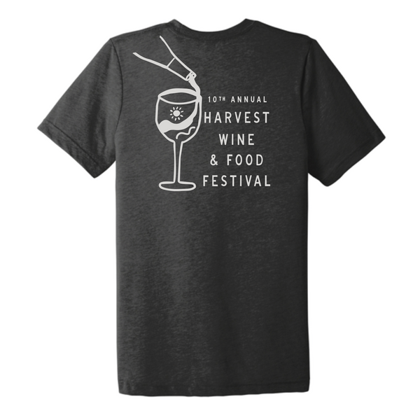 Harvest WFF '26 - Unisex T-Shirt - Wine Glass - Dark Grey