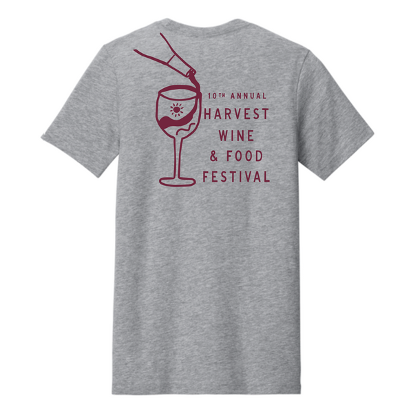 Harvest WFF '26 - Unisex T-Shirt - Wine Glass - Heather Grey