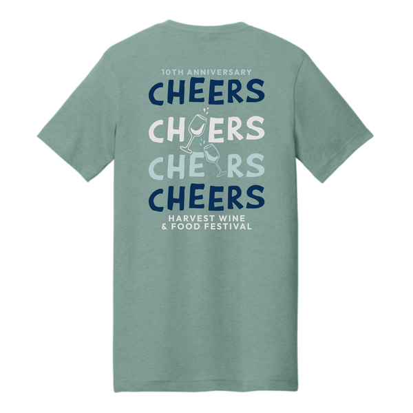 Harvest WFF '26 - Unisex T-Shirt - Cheers - Dusty Blue