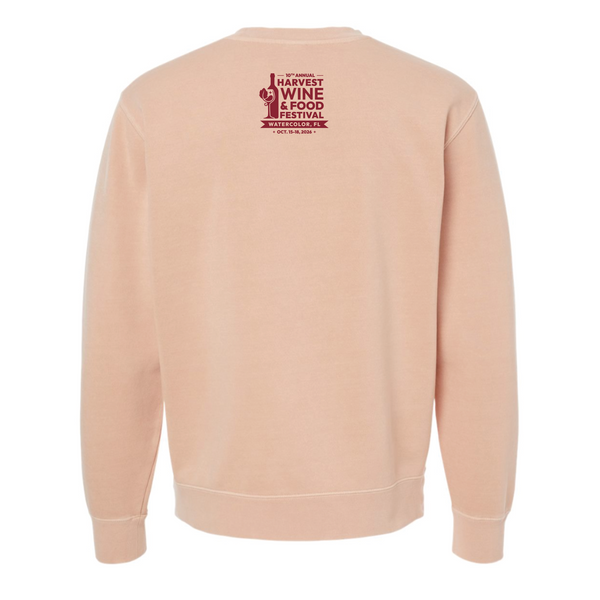 Harvest WFF '26 - Unisex Crewneck Sweatshirt - Cheers - Pigment Dusty Pink