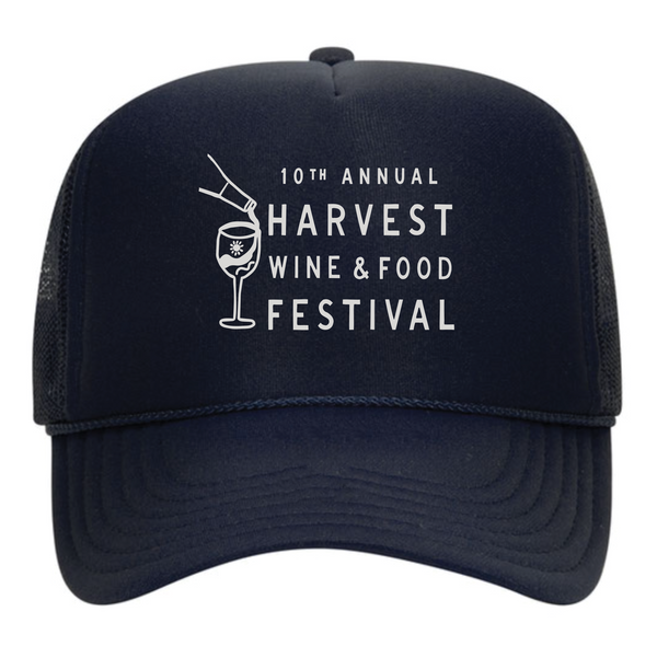 Harvest WFF '26 - Foam Trucker Cap - Wine Glass - Navy