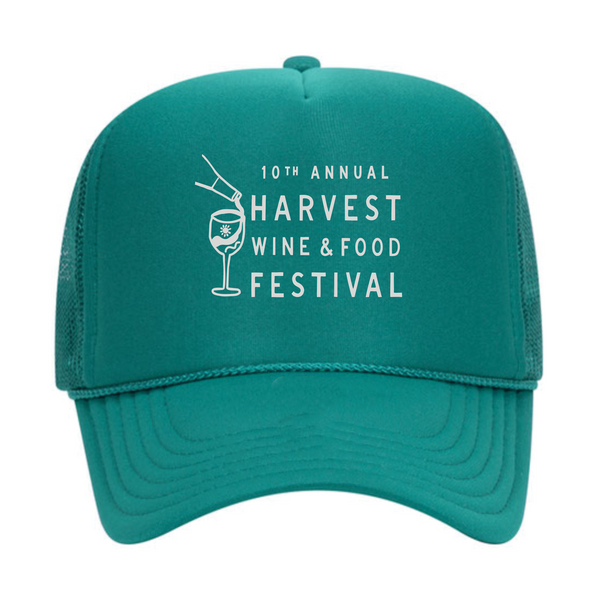 Harvest WFF '26 - Foam Trucker Cap - Wine Glass - Jade