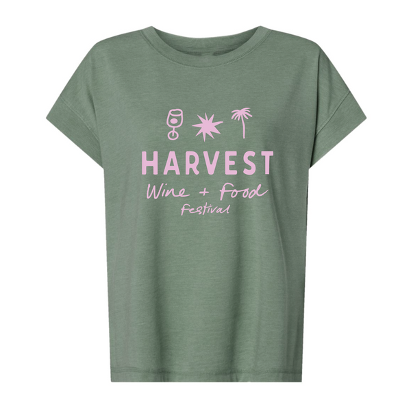 Harvest WFF '26 - Women's Relaxed Vintage Tee - Icons - Washed Basil