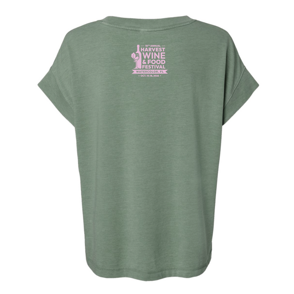 Harvest WFF '26 - Women's Relaxed Vintage Tee - Icons - Washed Basil
