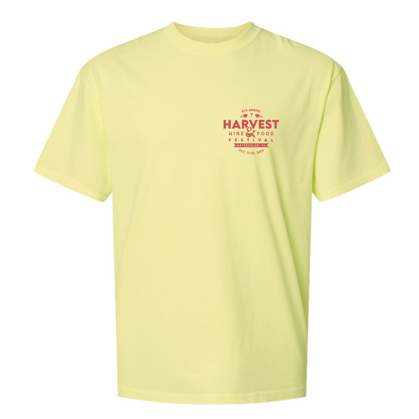 Harvest WFF '24 - Unisex Crewneck Shirt - Smiley - Neon Lemon