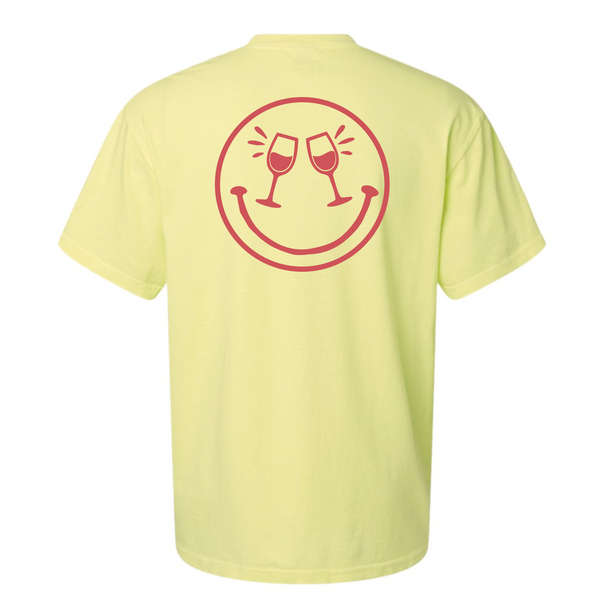 Harvest WFF '24 - Unisex Crewneck Shirt - Smiley - Neon Lemon