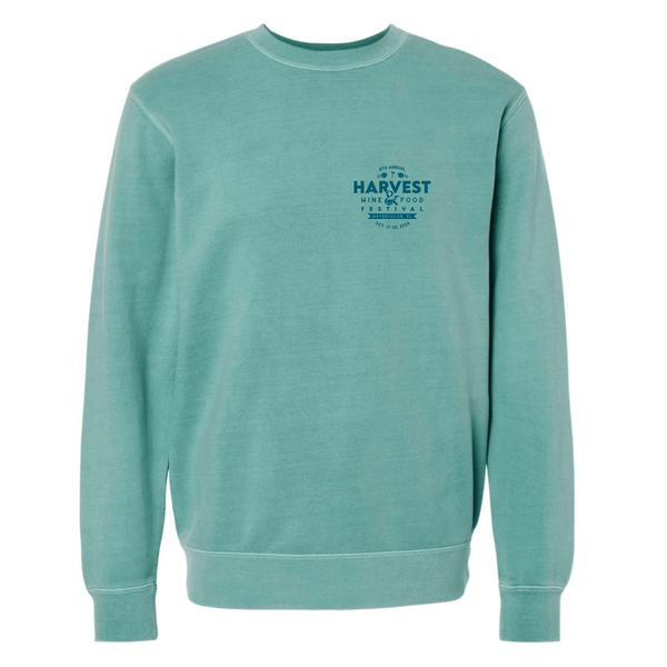 Harvest WFF '24 - Unisex Crewneck Sweatshirt - Smiley - Pigment Mint