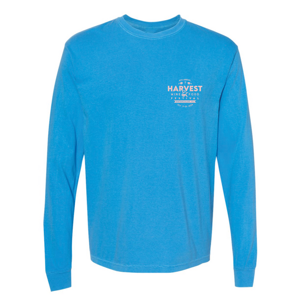 Harvest WFF '24 - Unisex Long Sleeve Shirt - Smiley - Blue