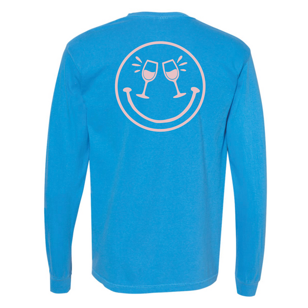 Harvest WFF '24 - Unisex Long Sleeve Shirt - Smiley - Blue