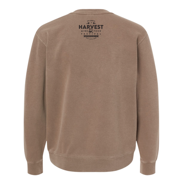 Harvest WFF '25 - Unisex Crewneck Sweatshirt - Umbrella - Pigment Clay