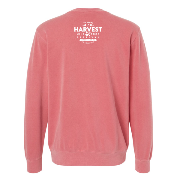Harvest WFF '25 - Unisex Crewneck Sweatshirt - Glasses - Pigment Pink