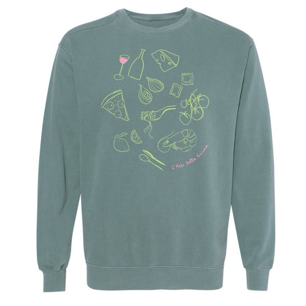 L'Arte della Cucina - Unisex Crewneck Sweatshirt - Blue Spruce