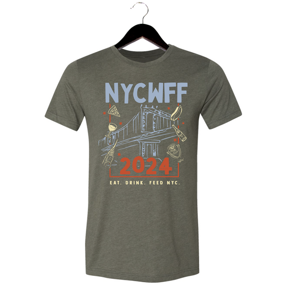 NYCWFF '24 - Unisex Crewneck Shirt - Bridge - Heather Military