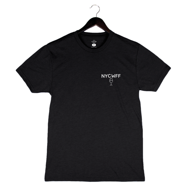 NYCWFF '24 - Unisex Crewneck Shirt - Wine Glass Icon - Black