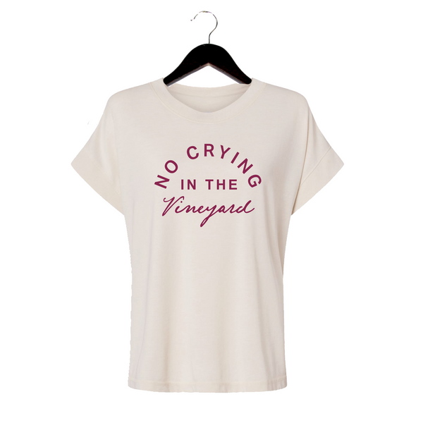 No Crying In The Vineyard - Women's Vintage Tee - Washed Natural