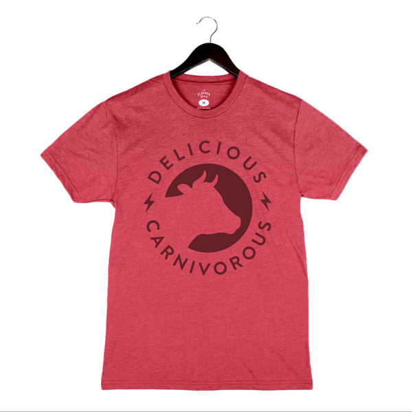 Pete Evans - Unisex Crewneck Shirt - Delicious Carnivorous - Red