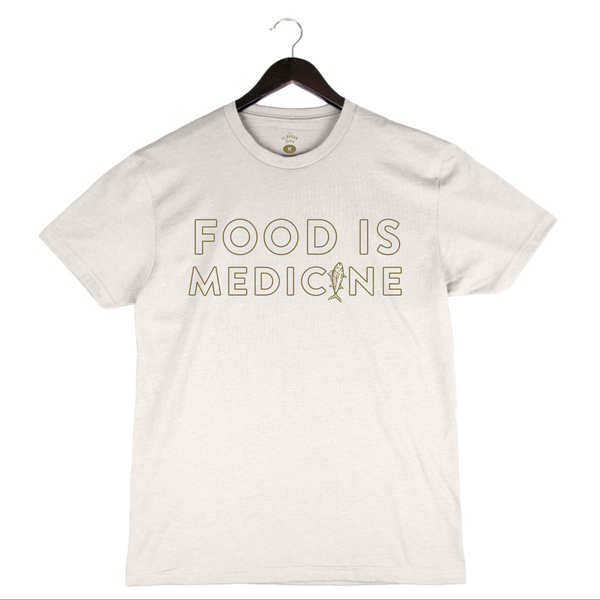 Pete Evans - Unisex Crewneck Shirt - Food Is Medicine - Cemente