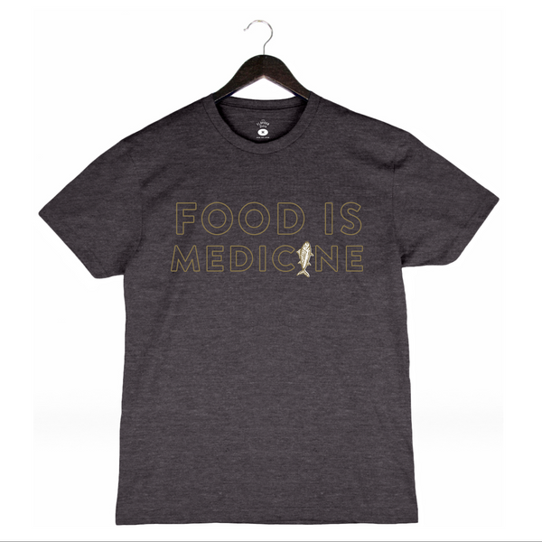 Pete Evans - Unisex Crewnecks Shirt - Food Is Medicine - Dark Grey