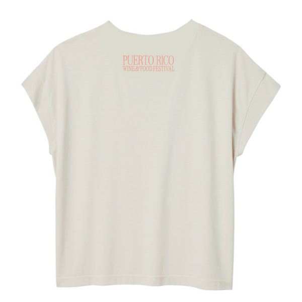 Puerto Rico Wine & Food Festival - Women's Slouchy Shirt - Script - Natural