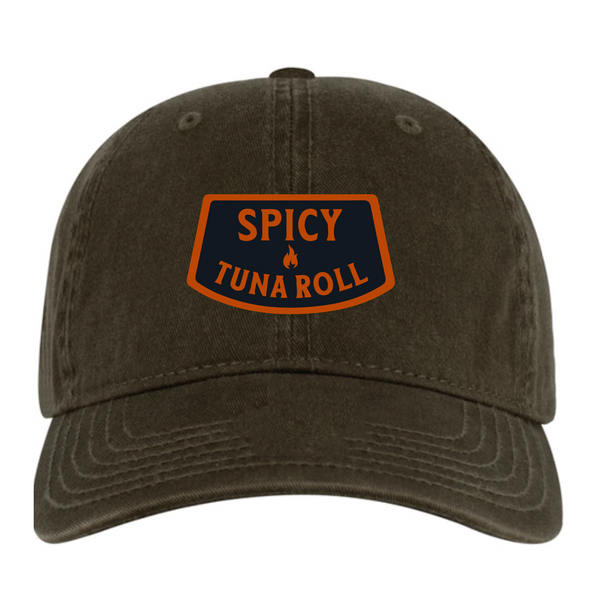 Spicy Tuna Roll - Dad Cap - Dark Olive Green