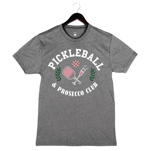 Pickleball & Prosecco - Unisex Crewneck Shirt - Grey