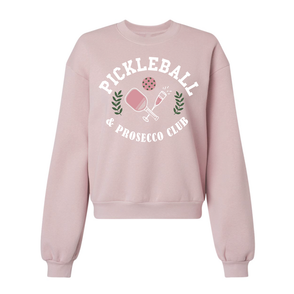 Pickleball & Prosecco - Women's Crewneck Sweatshirt - Blush