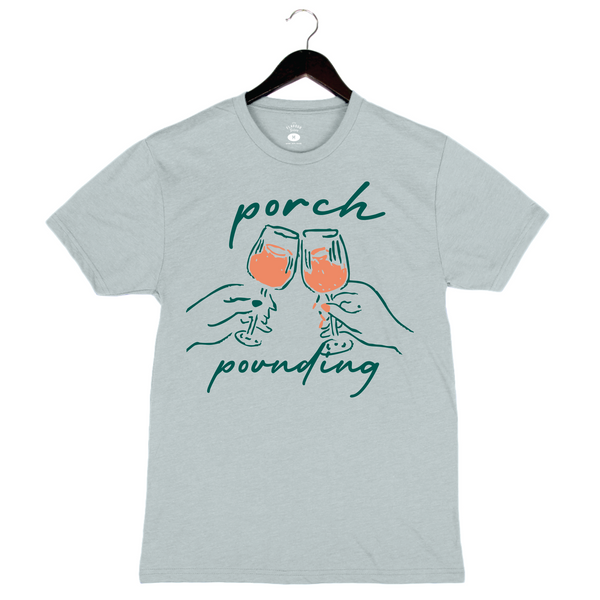 @SamanthaSommelier - Unisex Crewneck Shirt - Porch Pounding - Dusty Blue