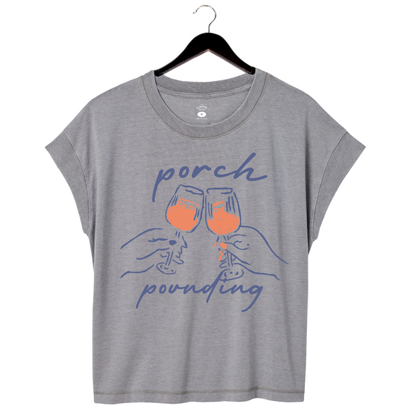 @SamanthaSommelier - Women's Relaxed Shirt - Porch Pounding - Grey
