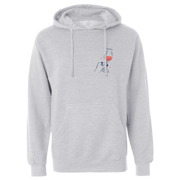 @SamanthaSommelier - Unisex Hooded Sweatshirt - Well Rounded Full Bodied - Grey