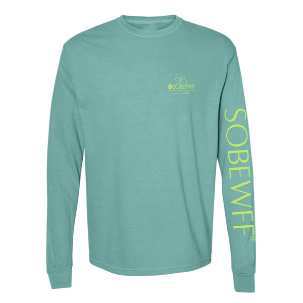 SOBEWFF 2026 - Unisex Crewneck Long Sleeve Shirt - 25th Anniversary - Seafoam