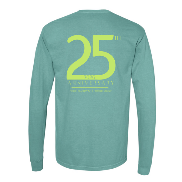 SOBEWFF 2026 - Unisex Crewneck Long Sleeve Shirt - 25th Anniversary - Seafoam