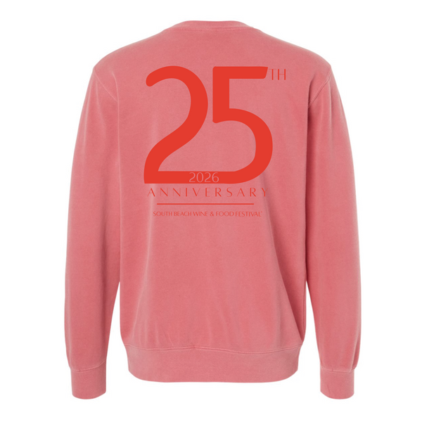 SOBEWFF 2026 - Unisex Crewneck Sweatshirt - 25th Anniversary - Pigment Pink