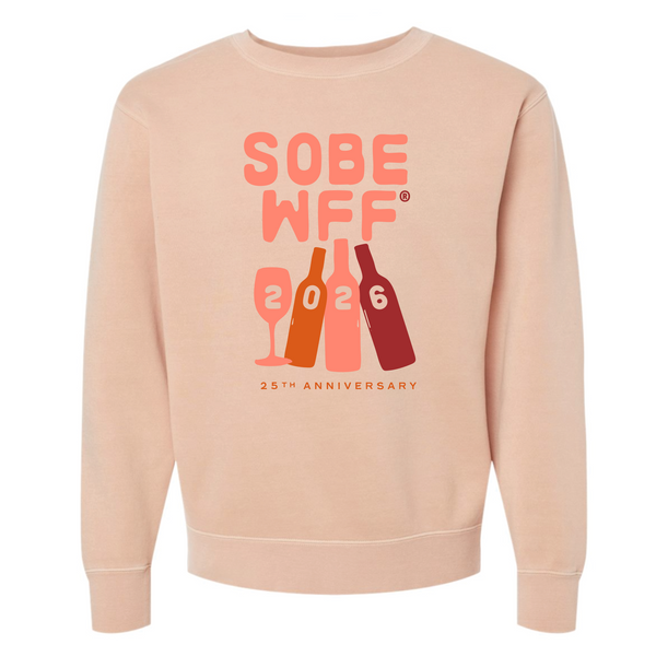 SOBEWFF 2026 - Unisex Crewneck Sweatshirt - Bottles - Pigment Dusty Pink
