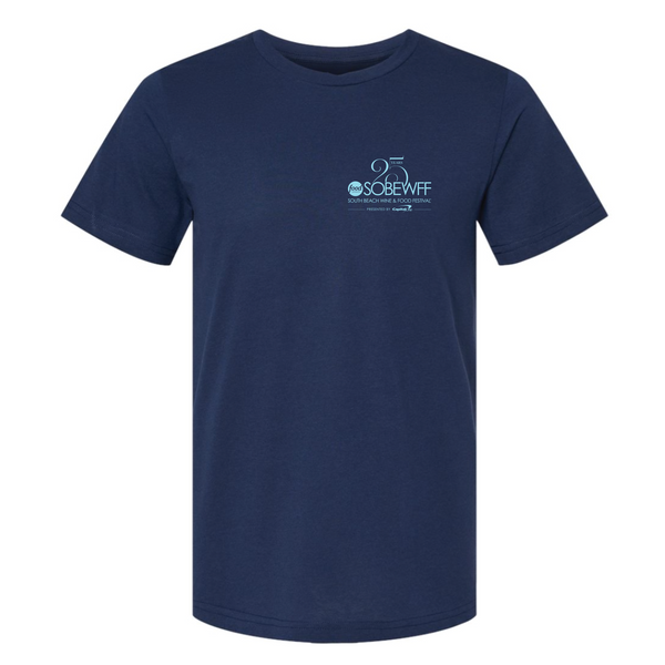 SOBEWFF 2026 - Unisex Crewneck Shirt - Stacked - Navy