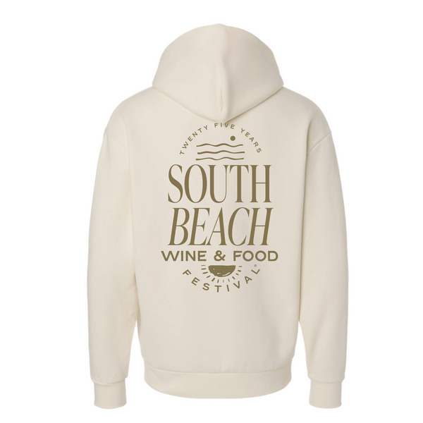 SOBEWFF 2026 - Unisex Crewneck Hooded Sweatshirt - Stacked - Ivory