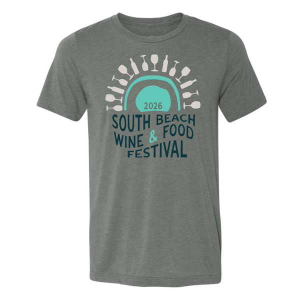 SOBEWFF 2026 - Unisex Crewneck Shirt - Wine Glasses - Military Green