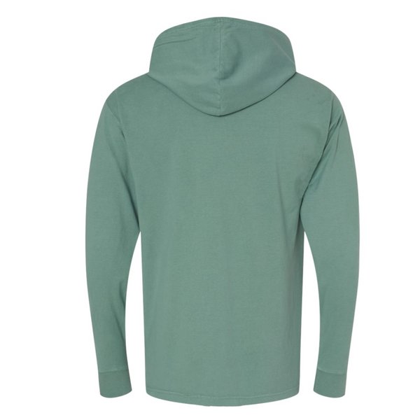 SOBEWFF 2026 - Unisex Hooded Long Sleeve Shirt - Wine Glasses - Light Green