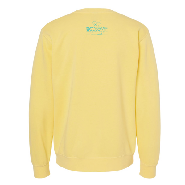 SOBEWFF 2026 - Unisex Crewneck Sweatshirt - Wine Glasses - Pigment Yellow