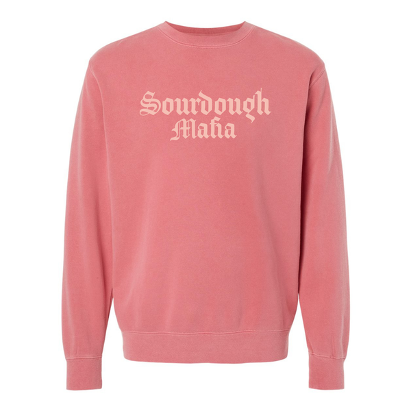 Sourdough Mafia - Unisex Crewneck Sweatshirt - Pigment Pink
