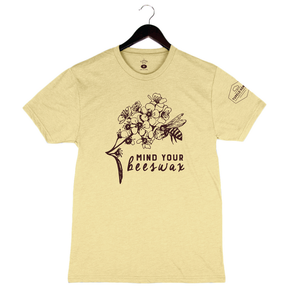 Mind Your Beeswax by Tupelo Honey - Unisex Crewneck Shirt - Yellow